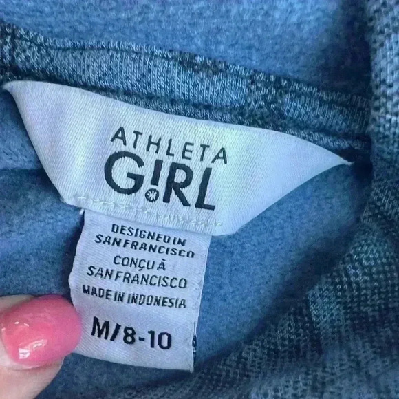 ATHLETA GIRL IN YOUR ELEMENT HOODIE 2.0 IN SUMI MARBLE BLUE  Size Medium 8/10 - Picture 5 of 7